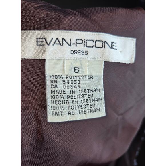 VTG Evan-Picone Fairy Whimsigoth Brown and Blue Asymmetrical Dress - Picture 5 of 6